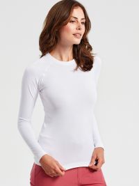 Langarmshirt Damen Weiß